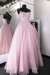 Pink tulle sequin long Corset Prom dress pink tulle Corset Formal dress outfit, Prom Dress Tight